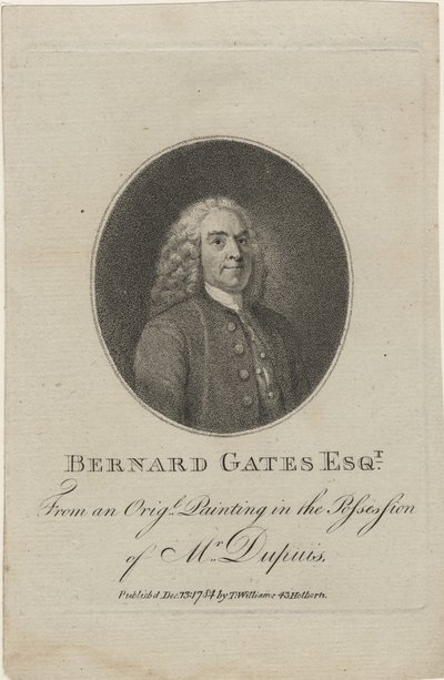 बर्नार्ड गेट्स, 1784 (स्टीपल एनग्रेविंग) द्वारा अंग्रेजी स्कूल