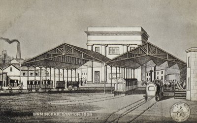 बर्मिंघम स्टेशन, 1838 द्वारा अंग्रेजी स्कूल
