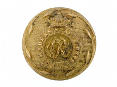 बटन, मद्रास स्टाफ कोर, 1861-1876 द्वारा अंग्रेजी स्कूल