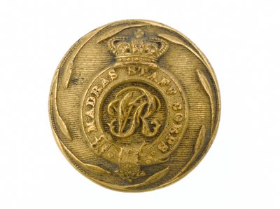 बटन, मद्रास स्टाफ कोर, 1861-1876 द्वारा अंग्रेजी स्कूल