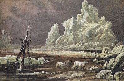 केप ओमान, उत्तरी साइबेरिया (रंगीन उत्कीर्णन) द्वारा अंग्रेजी स्कूल