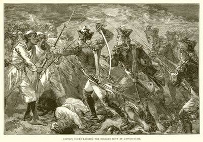 कैप्टन योर्क, मासूलीपट्टम (1759) में सबसे बड़ी आशा के साथ द्वारा अंग्रेजी स्कूल
