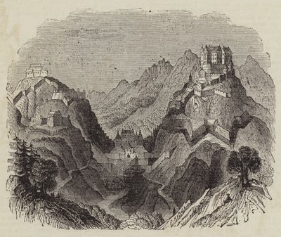 एरेनबर्ग का महल (उत्कीर्णन) द्वारा अंग्रेजी स्कूल