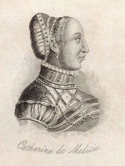 कैथरीन डी मेडिसी, &39;क्रैब्स हिस्टोरिकल डिक्शनरी&39; से, 1825 में प्रकाशित हुई द्वारा अंग्रेजी स्कूल