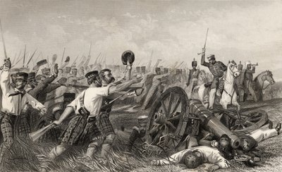1858 में प्रकाशित &39;द हिस्ट्री ऑफ द इंडियन म्यूटिनी&39; से जनरल हैवलॉक के तहत हाईलैंडर्स का प्रभार द्वारा अंग्रेजी स्कूल
