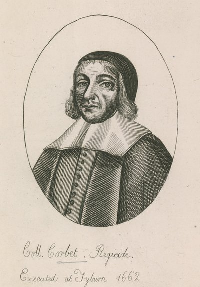 Coll Corbet, Regicide, Tyburn में निष्पादित, 1662 द्वारा अंग्रेजी स्कूल