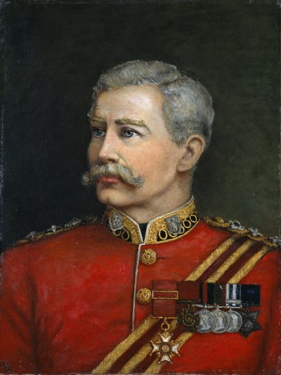 कर्नल ह्यू शॉ वीसी सीबी, रॉयल आयरिश रेजिमेंट, 1885 द्वारा अंग्रेजी स्कूल