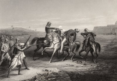 1858 में प्रकाशित &39;द हिस्ट्री ऑफ द इंडियन म्यूटिनी&39; से कर्नल जॉन प्लट की मृत्यु महू में पहली जुलाई 1857 को हुई। द्वारा अंग्रेजी स्कूल
