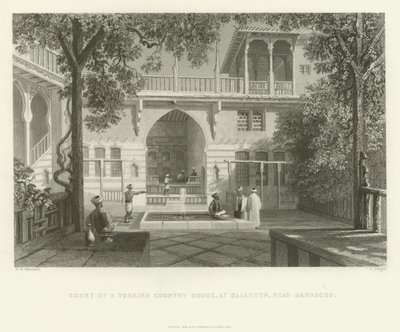दमिश्क, 1837 के पास एक तुर्की कंट्री हाउस, सलाहीह का न्यायालय द्वारा अंग्रेजी स्कूल