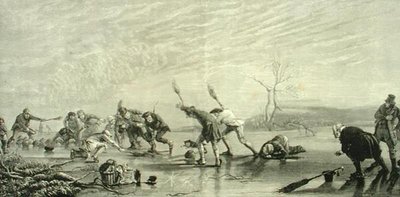 सी.1880 में कर्लिंग, रिलिजियस ट्रैक्ट सोसाइटी द्वारा प्रकाशित 'स्कॉटिश पिक्चर्स' से द्वारा अंग्रेजी स्कूल