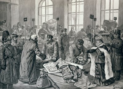 29 जनवरी 1887 को &39;द इलस्ट्रेटेड लंदन न्यूज&39; से रूसी फ्रंटियर पर जर्मनी के विर्बलीन में कस्टम हाउस ऑफिसर्स के सामान की जांच द्वारा अंग्रेजी स्कूल