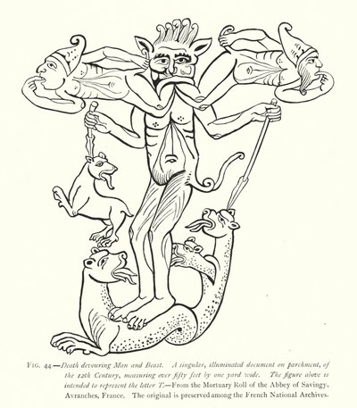 मौत भक्षण आदमी और जानवर (उत्कीर्णन) द्वारा अंग्रेजी स्कूल