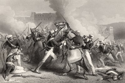 ब्रिगेडियर एड्रियन की मृत्यु 1858 में प्रकाशित &39;द हिस्ट्री ऑफ द इंडियन म्यूटिनी&39; से 15 अप्रैल, 1858 को रूडमो के किले पर हुए हमले में हुई थी। द्वारा अंग्रेजी स्कूल
