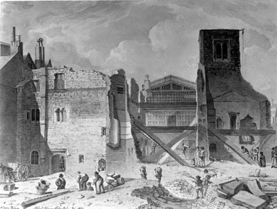 सावॉय पैलेस, वेस्टमिंस्टर, लंदन, 1820 का विध्वंस द्वारा अंग्रेजी स्कूल