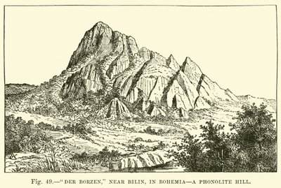 Der Borzen, बिलिन के पास, बोहेमिया में, एक फ़ोनोलाइट हिल द्वारा अंग्रेजी स्कूल