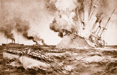 14 मार्च 1915, 1914-19 को फर्नांडीज से ड्रेसडेन का विनाश द्वारा अंग्रेजी स्कूल