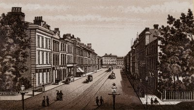 डोनेगल प्लेस, बेलफास्ट 1880 (लिथो) द्वारा अंग्रेजी स्कूल