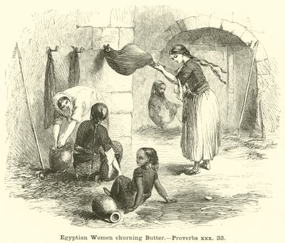 मिस्र की महिलाएँ मक्खन, नीतिवचन, xxx, 33 का मंथन द्वारा अंग्रेजी स्कूल