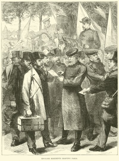 पेरिस छोड़ने वाले अंग्रेजी निवासी, अक्टूबर 1870 द्वारा अंग्रेजी स्कूल