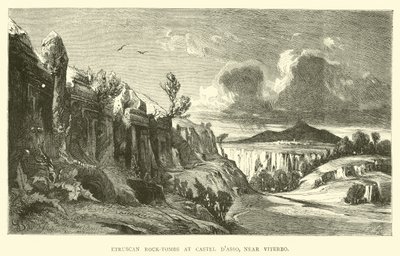 Viterbo के पास, Castel dAsso में Etruscan Rock-Tombs द्वारा अंग्रेजी स्कूल