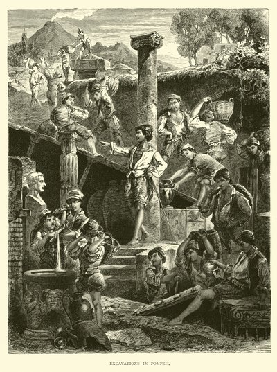 पोम्पेई में उत्खनन द्वारा अंग्रेजी स्कूल