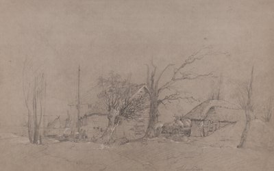 नदियों के किनारे स्थित कृषि भवन, c.1840 द्वारा अंग्रेजी स्कूल