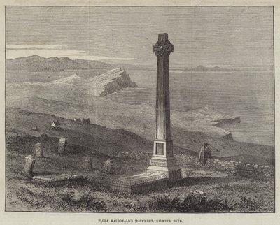 फ्लोरा मैकडोनाल्ड्स स्मारक, किल्मुइर, स्काई (उत्कीर्णन) द्वारा अंग्रेजी स्कूल