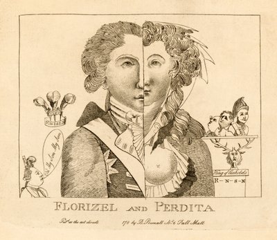 फ्लोरिज़ेल और पेर्डिता, पब। c.1783 (उत्कीर्णन) द्वारा अंग्रेजी स्कूल