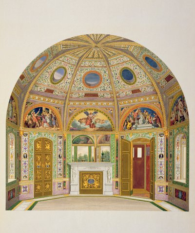लुडविग ग्रुनर (1801-82) और अन्ना ब्राउनवेल जेम्सन (1794-1) द्वारा बकिंघम पैलेस के डेकोरेशन से बकिंघम पैलेस के समर हाउस की फ्रिस्को सजावट द्वारा अंग्रेजी स्कूल