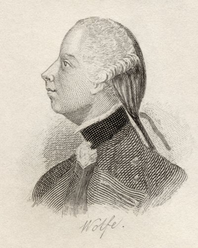 &39;क्रैब्स हिस्टोरिकल डिक्शनरी&39; से जनरल जेम्स वोल्फ, 1825 प्रकाशित द्वारा अंग्रेजी स्कूल