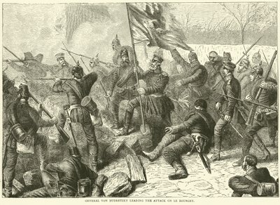 जनरल वॉन बुद्रेत्स्की ने ले Bourget पर हमले का नेतृत्व किया, अक्टूबर 1870 द्वारा अंग्रेजी स्कूल