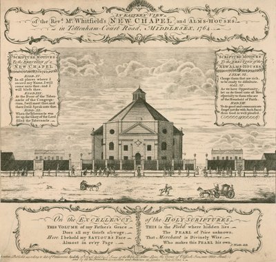 जॉर्ज व्हॉटफिल्ड, टोटेनहम कोर्ट रोड, लंदन में 1764 में नए चैपल और अल्म्स-हाउस द्वारा अंग्रेजी स्कूल