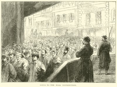 भोजन वितरण के लिए जा रहे हैं, मार्च 1871 द्वारा अंग्रेजी स्कूल