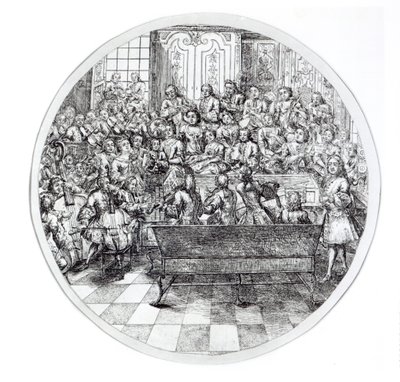 एक ओटोरियो का संचालन करने वाले हैंडेल, c.1740 द्वारा अंग्रेजी स्कूल