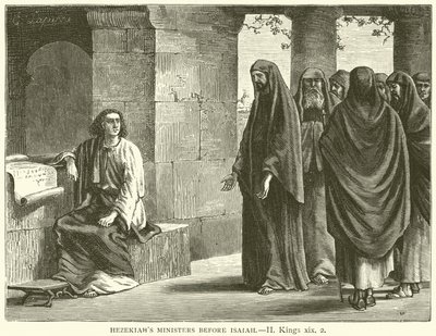यशायाह से पहले हिजकिय्याह के मंत्री, II, किंग्स, xix, 2 (उत्कीर्णन) द्वारा अंग्रेजी स्कूल