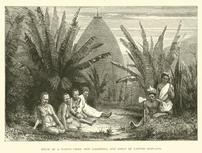 हाउस ऑफ अ नेटिव के प्रमुख, न्यू कैलेडोनिया और मूल निवासी समूह, पापुआंस द्वारा अंग्रेजी स्कूल
