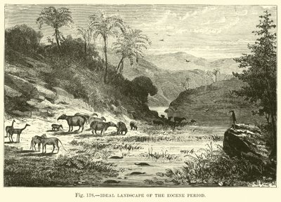 Eocene अवधि के आदर्श लैंडस्केप द्वारा अंग्रेजी स्कूल