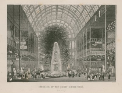 इंटीरियर ऑफ द ग्रेट एग्जीबिशन, 1851, नॉर्थ ट्रान्सप्ट द्वारा अंग्रेजी स्कूल