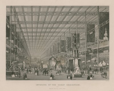 ग्रेट प्रदर्शनी का आंतरिक भाग, 1851, पश्चिम की ओर देखने वाले ट्रान्सप्ट से द्वारा अंग्रेजी स्कूल