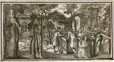 इस्लिंगटन स्पा, पहले न्यू टुनब्रिज वेल्स, 1735 द्वारा अंग्रेजी स्कूल