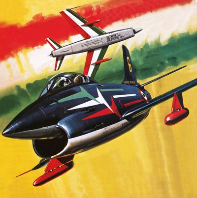 इतालवी एरोबेटिक टीम द्वारा अंग्रेजी स्कूल
