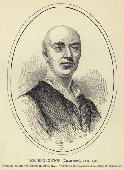 जैक बरोटन, चैंपियन, 1734-1750, फ्रैंक हैमैन, आरए द्वारा पेंटिंग से, ड्यूक ऑफ कंबरलैंड के कब्जे में द्वारा अंग्रेजी स्कूल