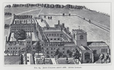 लोगगन (उत्कीर्णन) के बाद, जीसस कॉलेज 1688 के बारे में द्वारा अंग्रेजी स्कूल