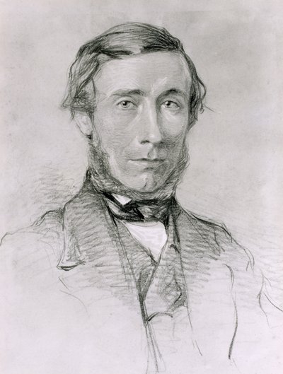 जॉन टिंडाल (1820-93) (चारकोल कागज पर सफेद के साथ ऊंचा हो गया) द्वारा अंग्रेजी स्कूल