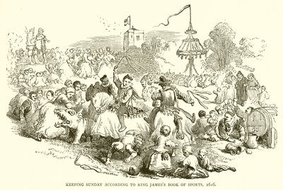किंग जेमेस बुक ऑफ स्पोर्ट्स के अनुसार रविवार रखना, 1616 द्वारा अंग्रेजी स्कूल