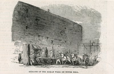लंदन की दीवार - टॉवर हिल द्वारा अंग्रेजी स्कूल