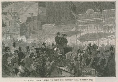 लॉर्ड शाफ़्ट्सबरी, कॉस्टर्स हॉल, होक्सटन, लंदन, 1875 खोलने जा रहा है द्वारा अंग्रेजी स्कूल