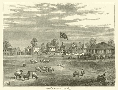 1837 में लॉर्ड्स ग्राउंड द्वारा अंग्रेजी स्कूल