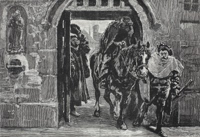 ऑग्सबर्ग से भागने वाले लूथर, जेम्स एइटकेन वायली (1808-1890) द्वारा पब के विरोध का इतिहास, उदाहरण 1878 द्वारा अंग्रेजी स्कूल