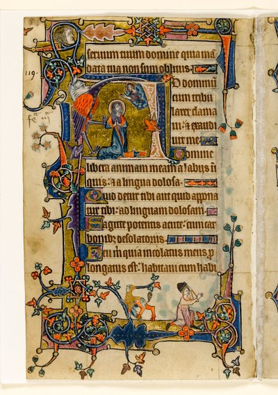 एमएस 1-2005, फोल। 182v: डेविड प्रेयरिंग, मैकडिल्सफील्ड Psalter, सरम का उपयोग, पूर्वी एंग्लिया, सी .1330 से प्रारंभिक इतिहास द्वारा अंग्रेजी स्कूल